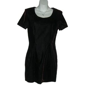 Vintage 90's My Michelle Dress Crushed Velvet Black Oxblood Gothic Goth Grunge 9